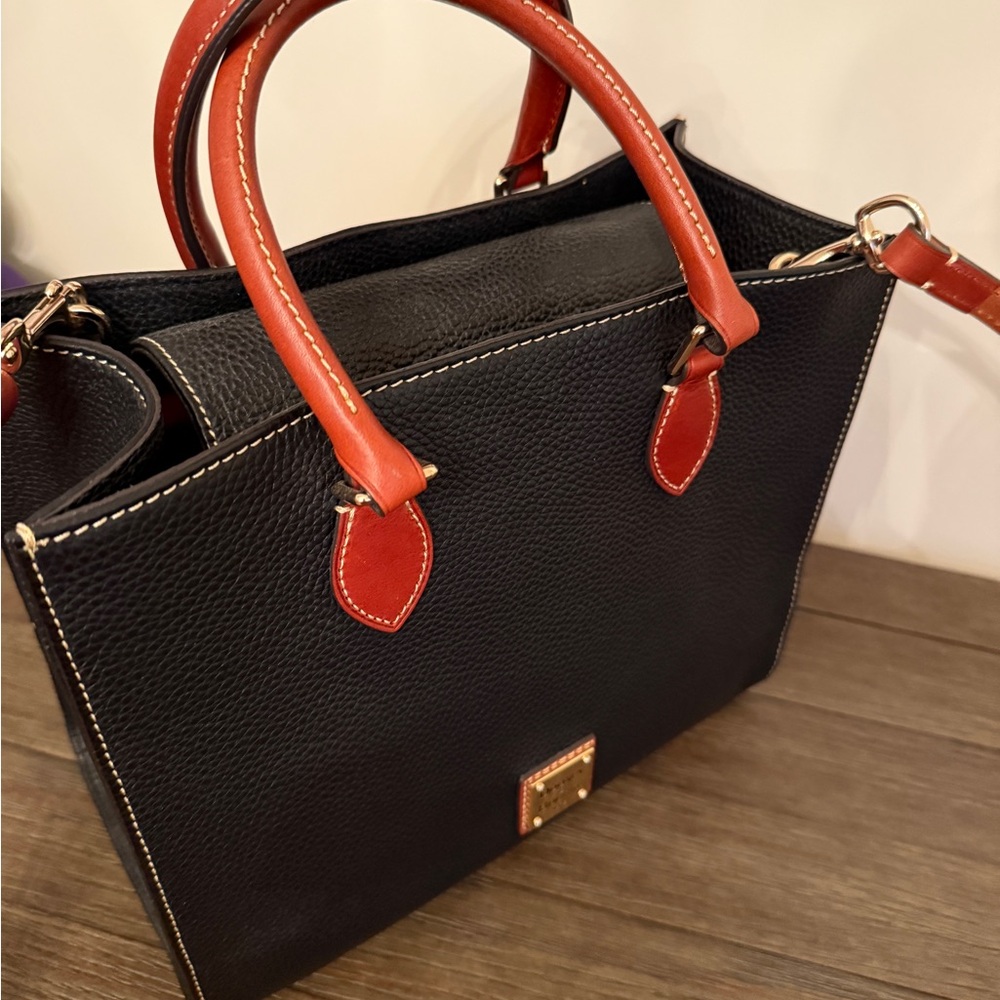 Dooney & Bourke Black and Brown Handbag